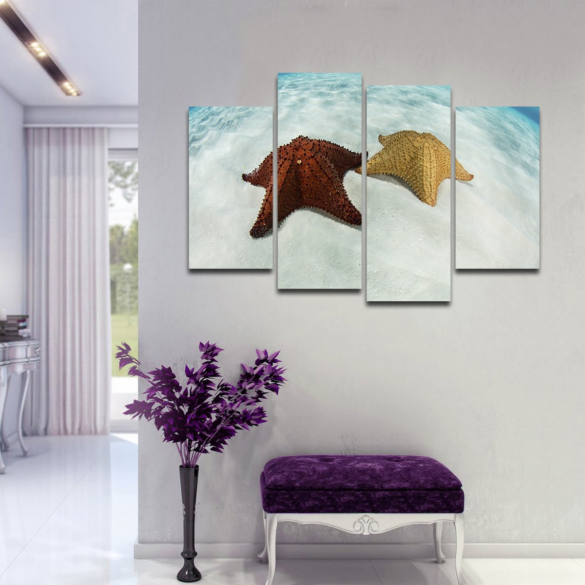 Caribbean Starfish Multi Panel Canvas Wall Art