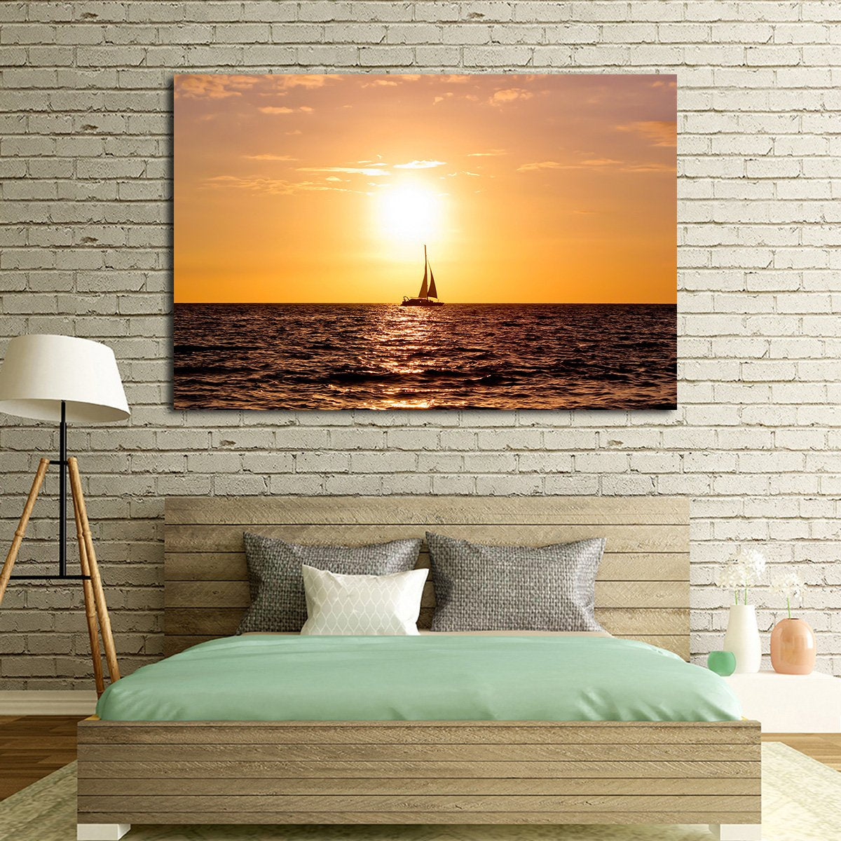 Caribbean Sunset Multi Panel Canvas Wall Art