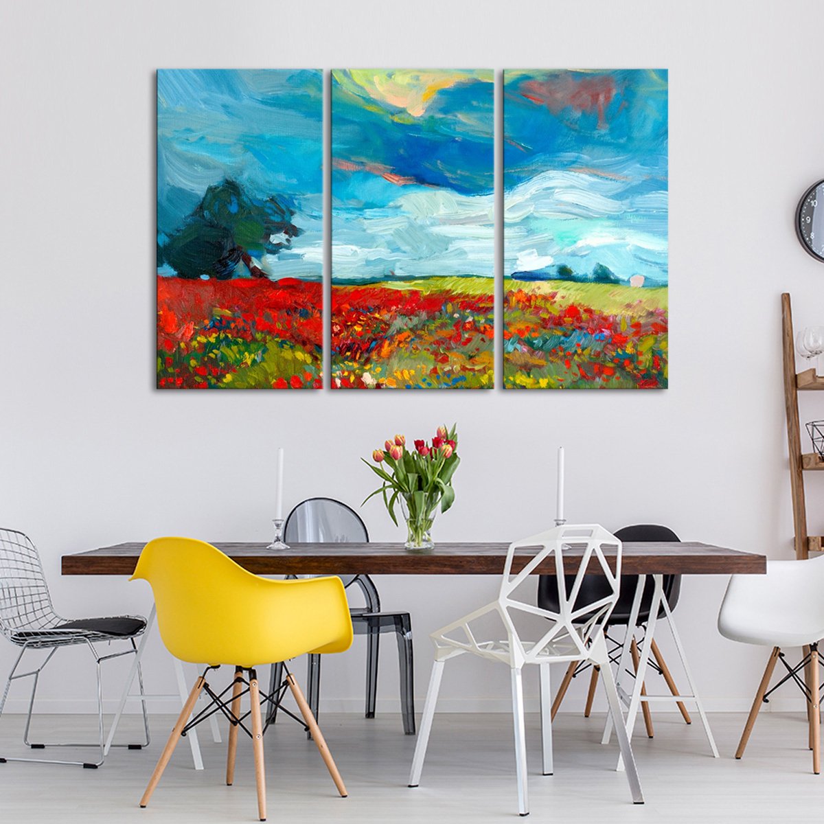 Carlsbad Flower Fields Multi Panel Canvas Wall Art