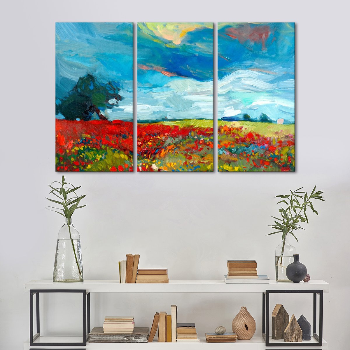 Carlsbad Flower Fields Multi Panel Canvas Wall Art