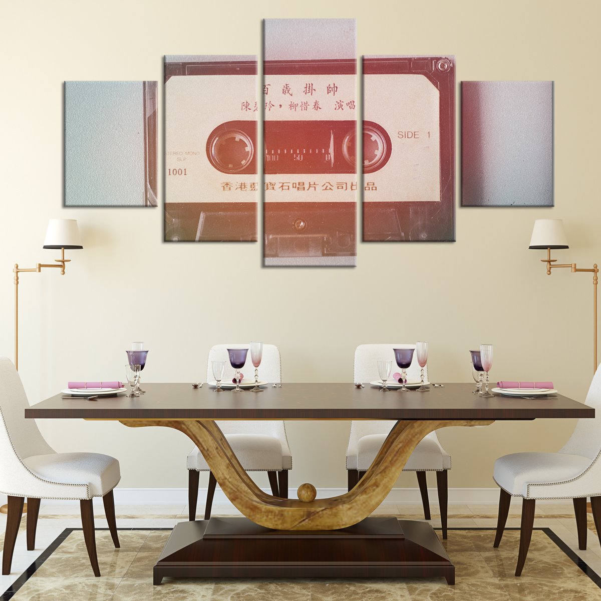 Cassette Tape Multi Panel Canvas Wall Art