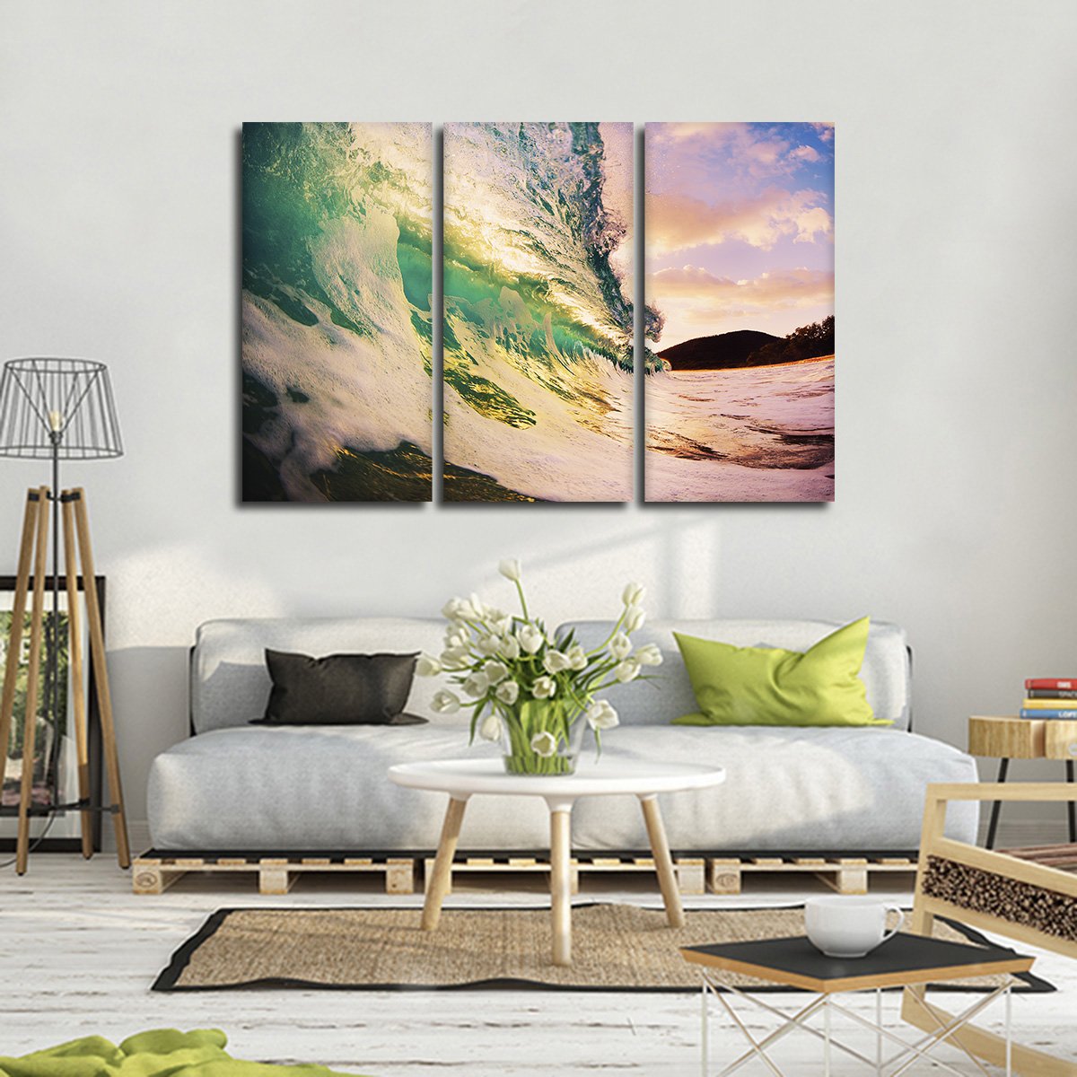 Catch The Wave Multi Panel Canvas Wall Art