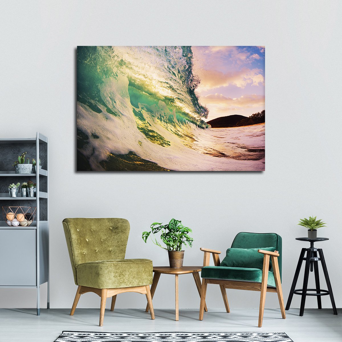 Catch The Wave Multi Panel Canvas Wall Art