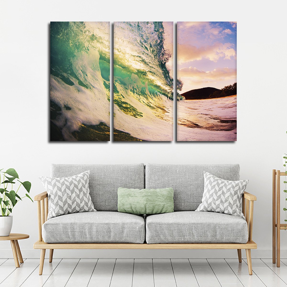 Catch The Wave Multi Panel Canvas Wall Art