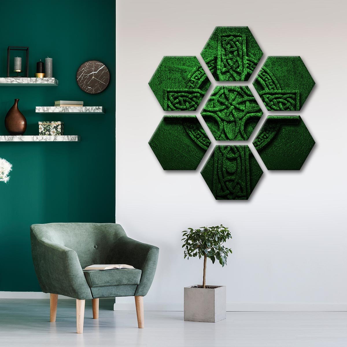 Celtic Cross Multi Panel Canvas Wall Art