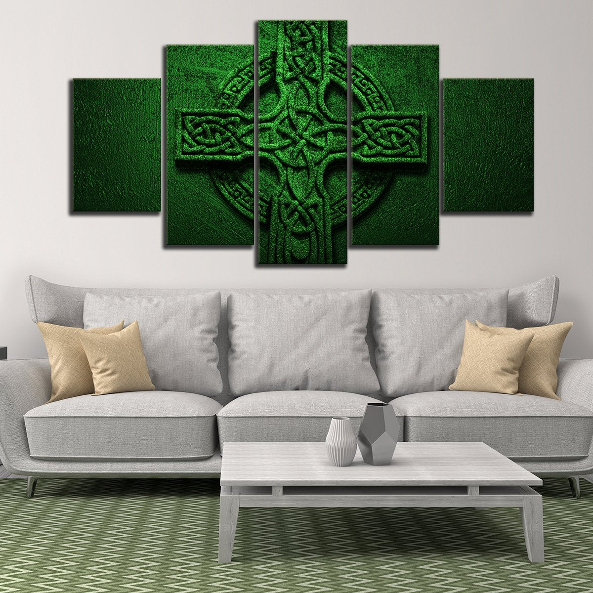 Celtic Cross Multi Panel Canvas Wall Art