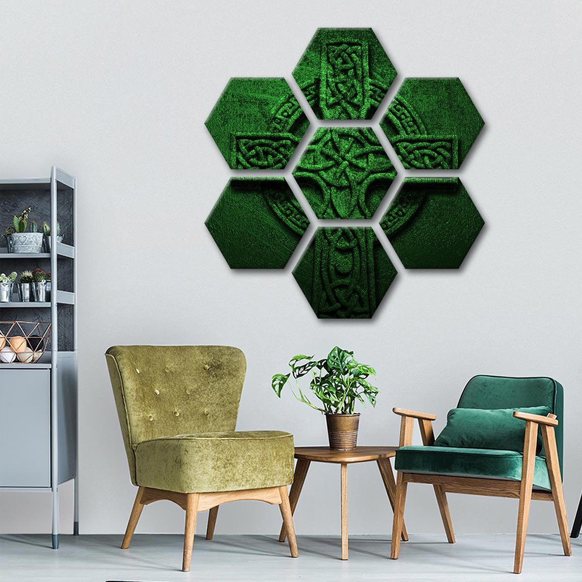 Celtic Cross Multi Panel Canvas Wall Art