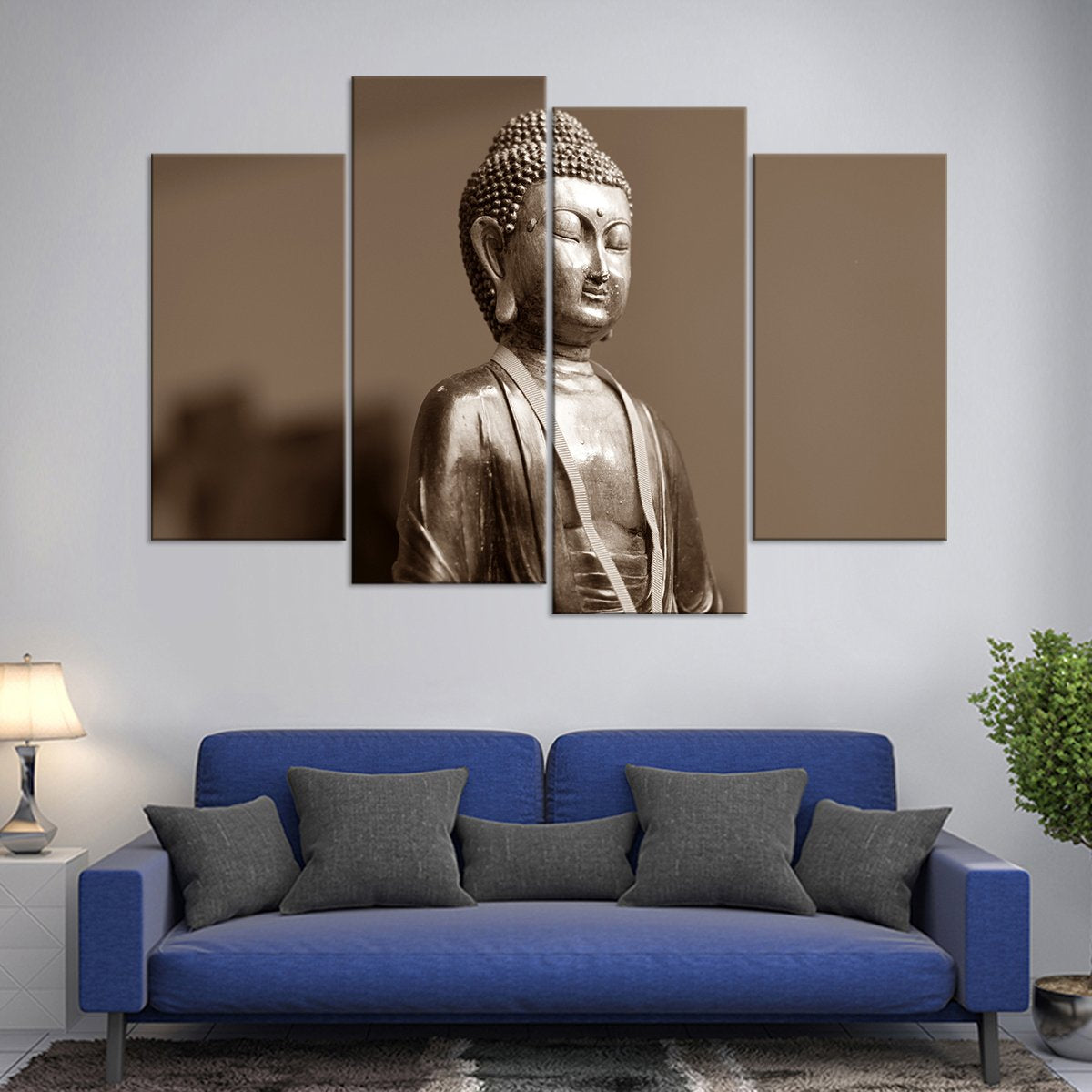 Ceramic Buddha Multi Panel Canvas Wall Art