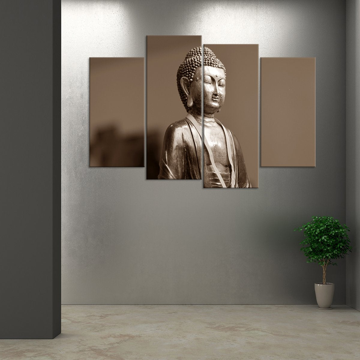 Ceramic Buddha Multi Panel Canvas Wall Art