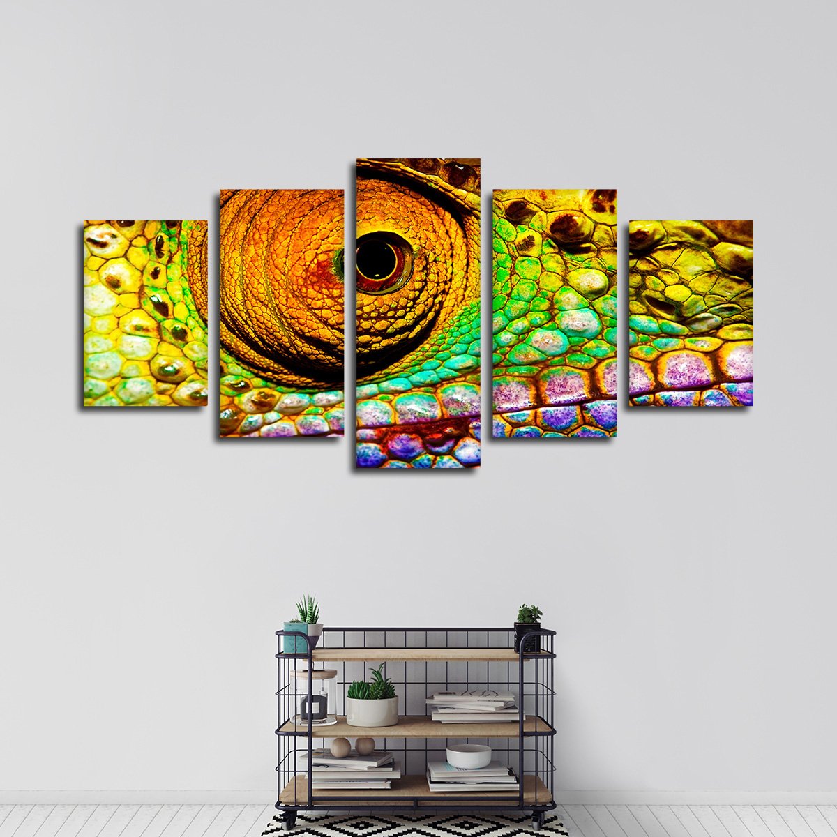 Chameleon Eye Multi Panel Canvas Wall Art