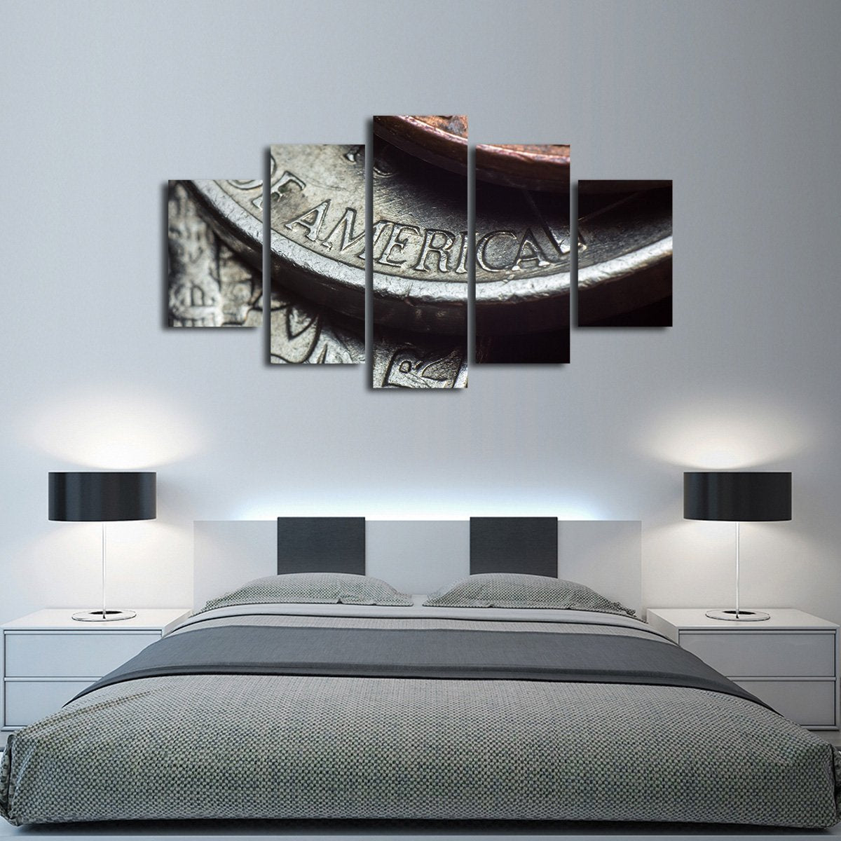 Coins Multi Panel Canvas Wall Art