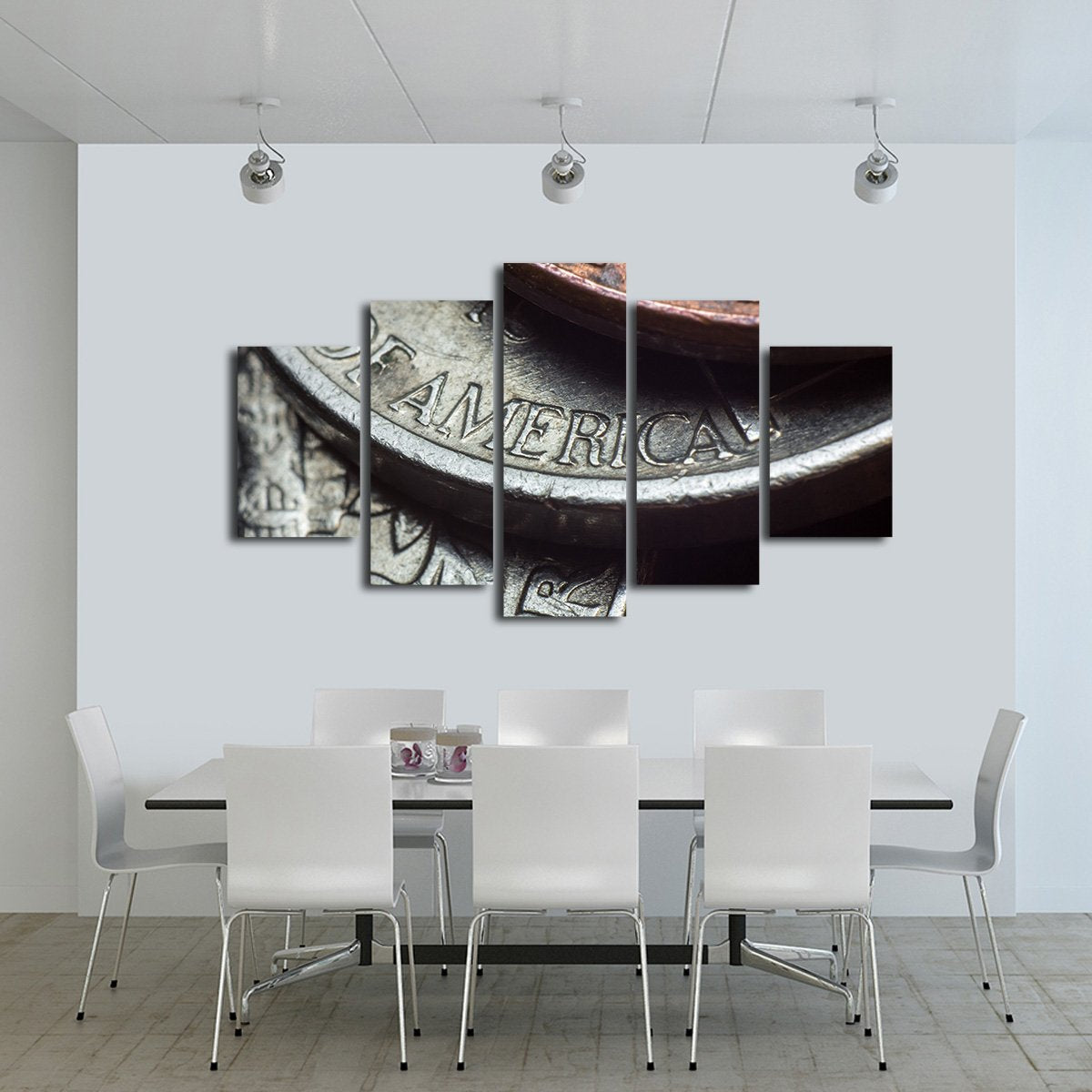 Coins Multi Panel Canvas Wall Art