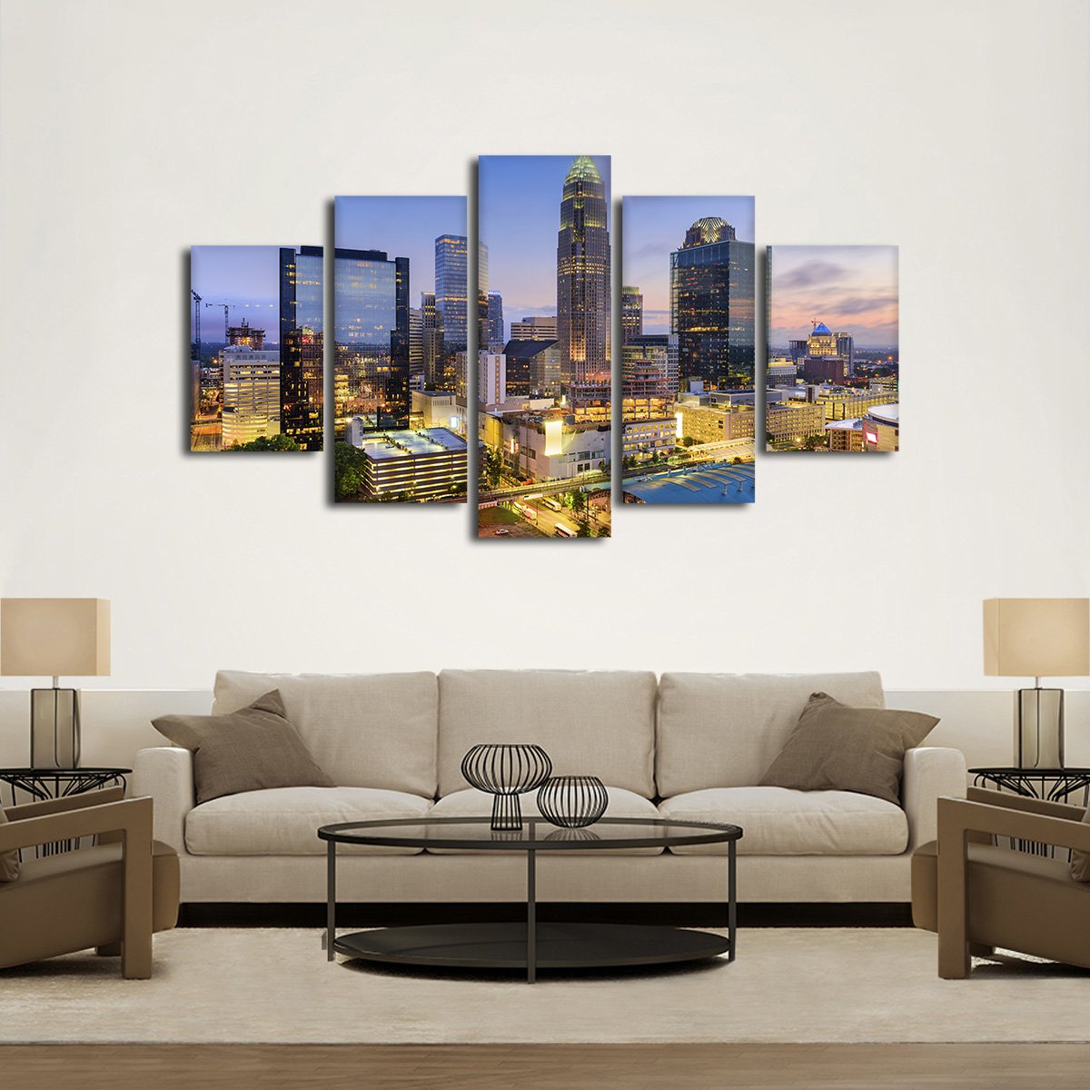 Charlotte Multi Panel Canvas Wall Art