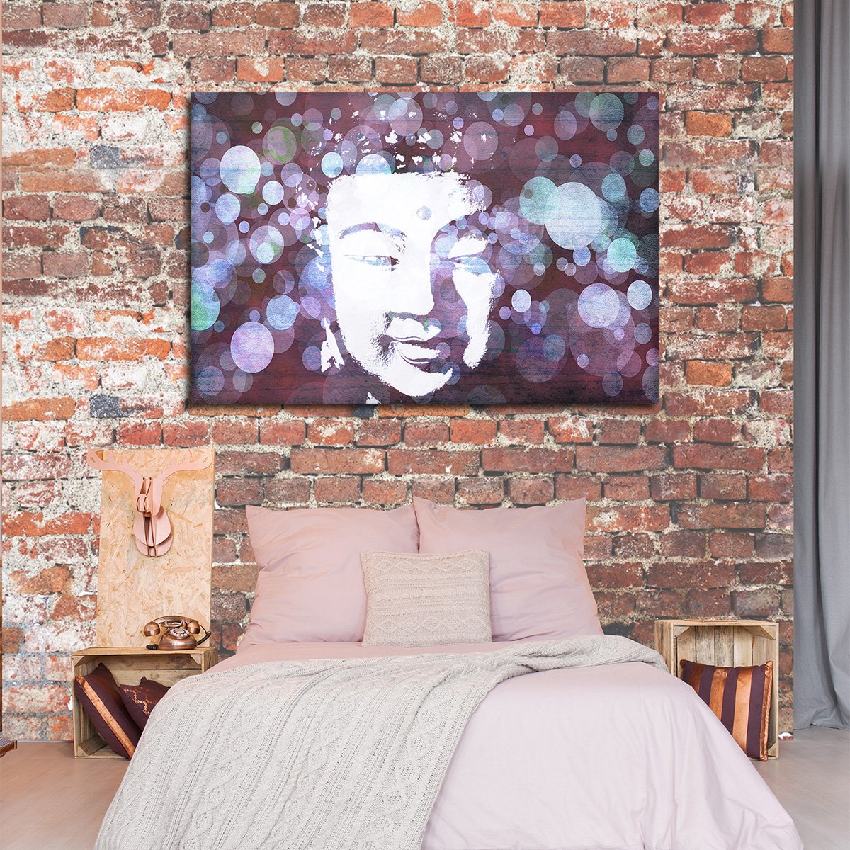 Cheerful Buddha Multi Panel Canvas Wall Art