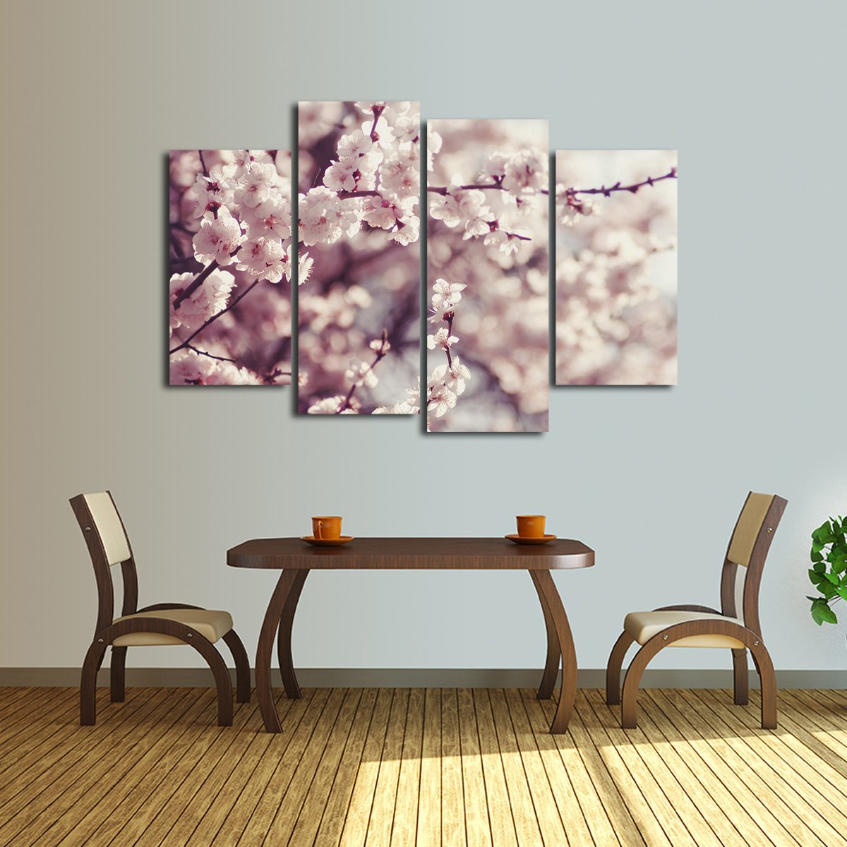 Cherry Blossom Multi Panel Canvas Wall Art