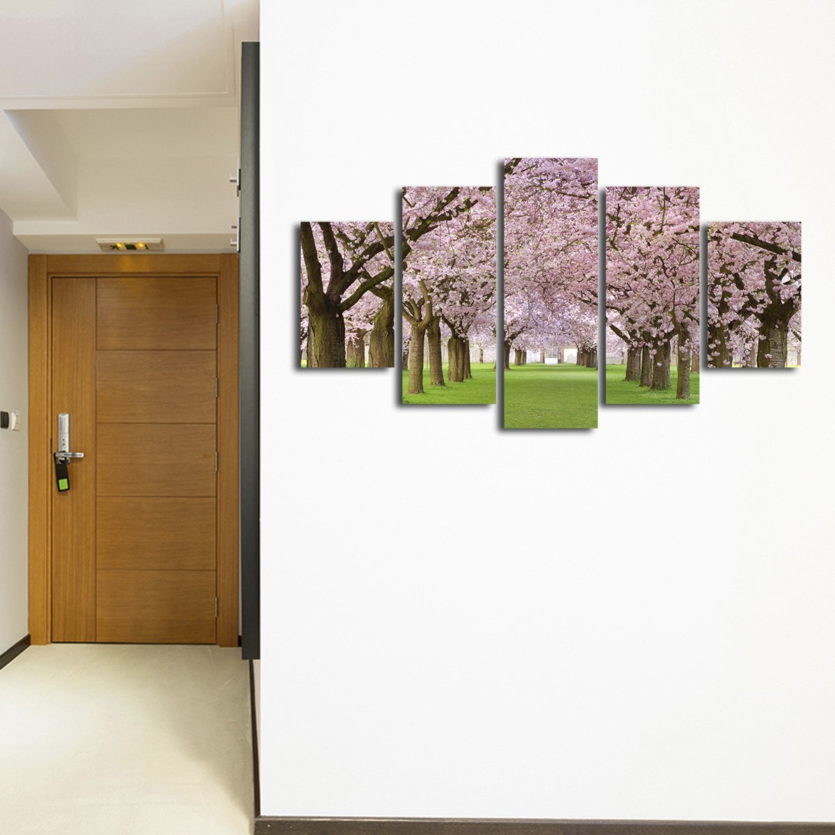 Cherry Blossom Trees Multi Panel Canvas Wall Art