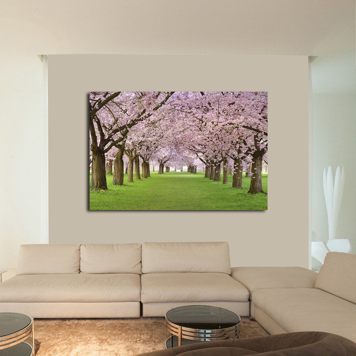 Cherry Blossom Trees Multi Panel Canvas Wall Art