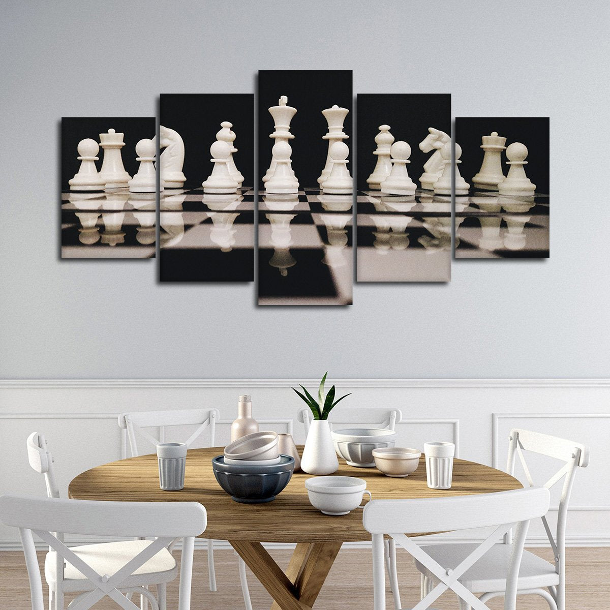 Chess Game Multi Panel Canvas Wall Art