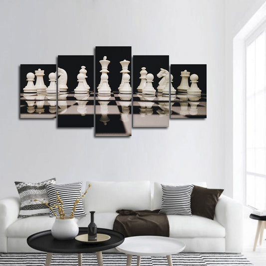 Chess Game Multi Panel Canvas Wall Art