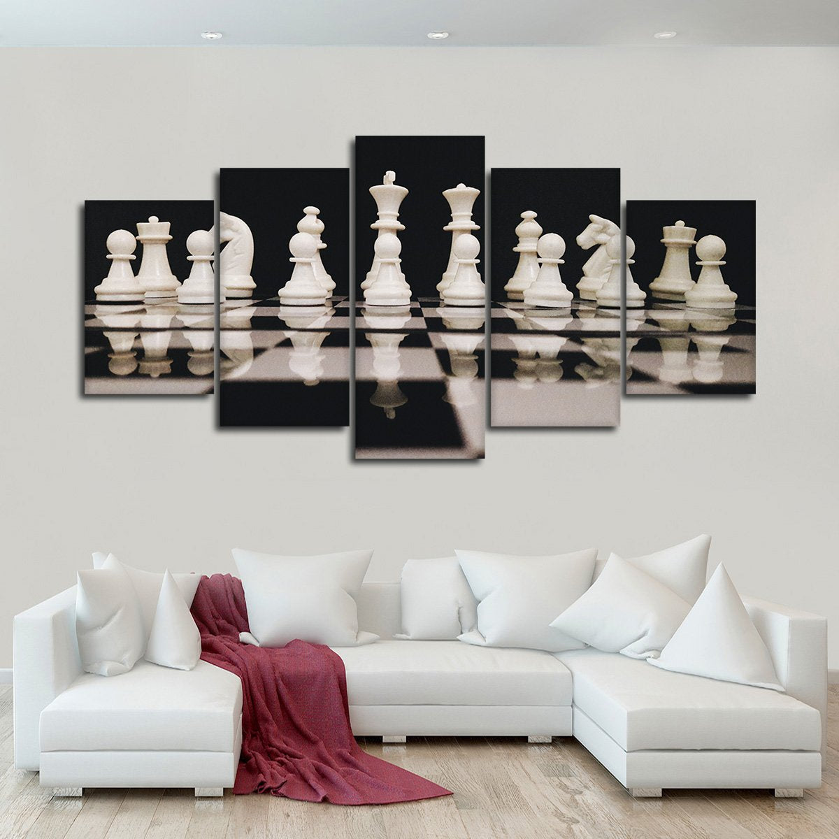 Chess Game Multi Panel Canvas Wall Art