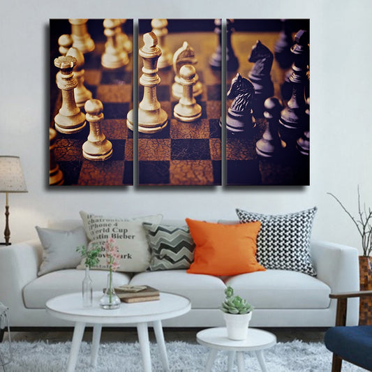 Chess Multi Panel Canvas Wall Art