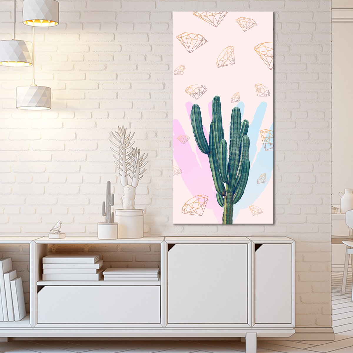 Chic Cactus Multi Panel Canvas Wall Art
