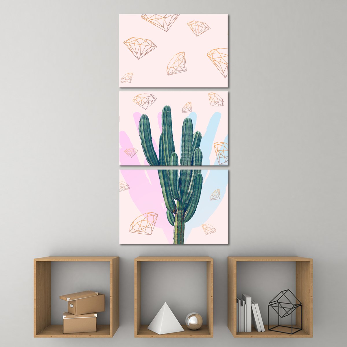 Chic Cactus Multi Panel Canvas Wall Art