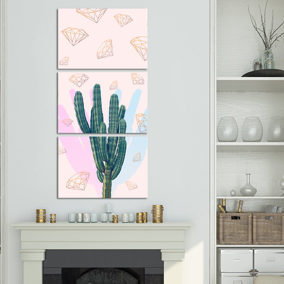 Chic Cactus Multi Panel Canvas Wall Art