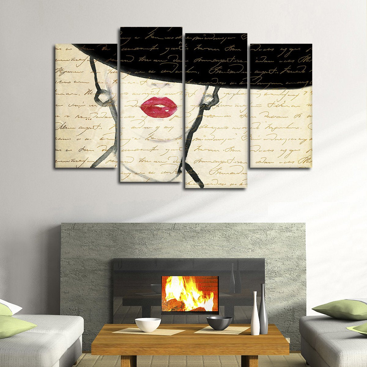 Chic Lady Multi Panel Canvas Wall Art