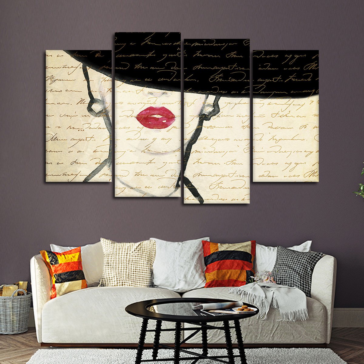 Chic Lady Multi Panel Canvas Wall Art
