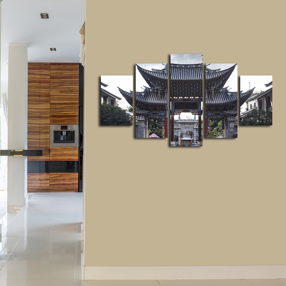 Chinese Pavilion Multi Panel Canvas Wall Art