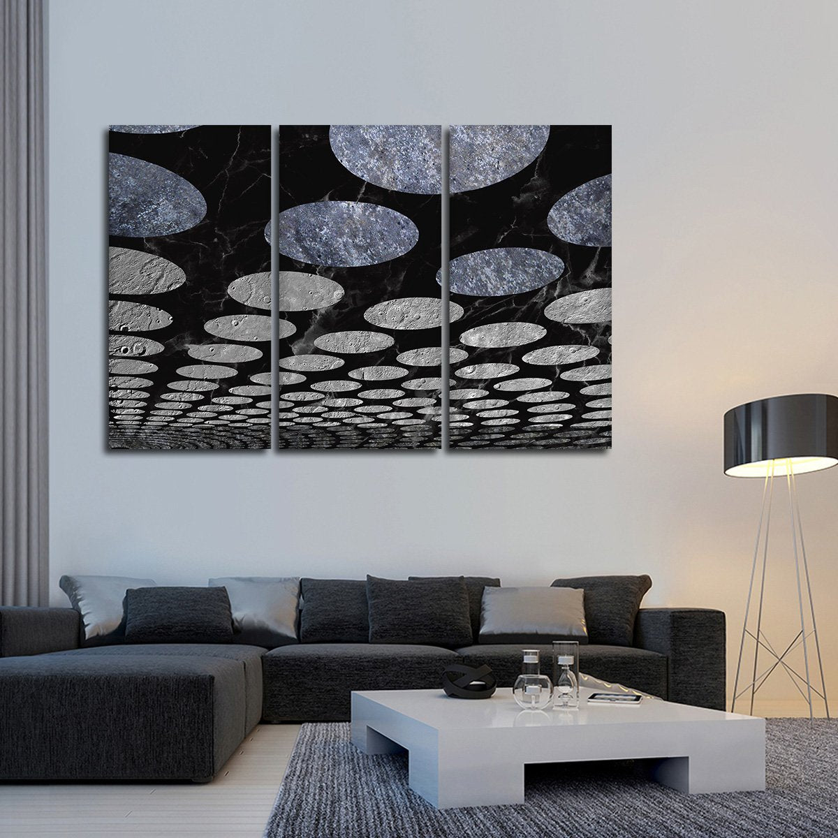 Circular Infinity Multi Panel Canvas Wall Art