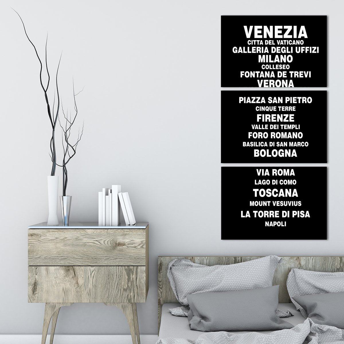 Cities Of Italy Multi Panel Canvas Wall Art