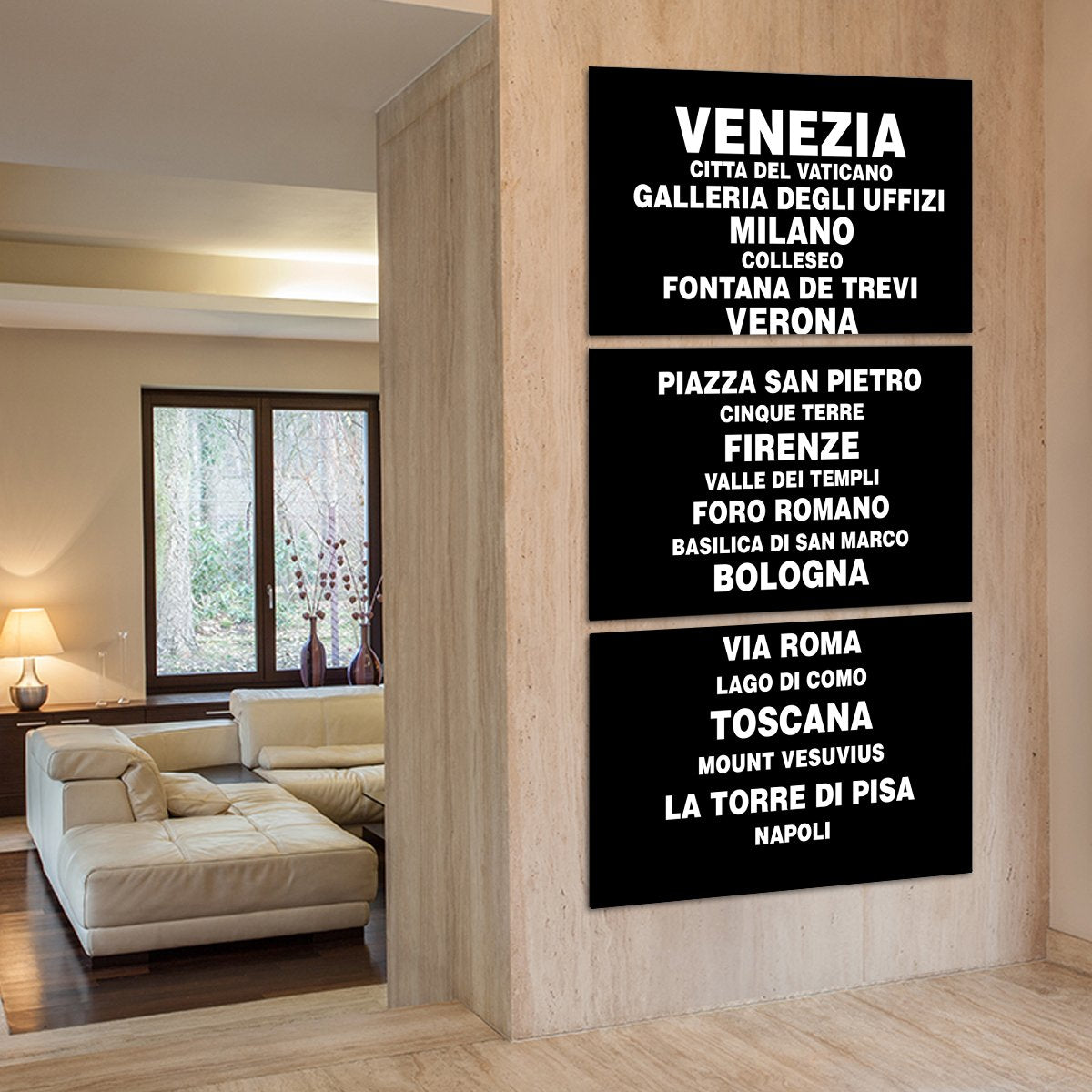 Cities Of Italy Multi Panel Canvas Wall Art