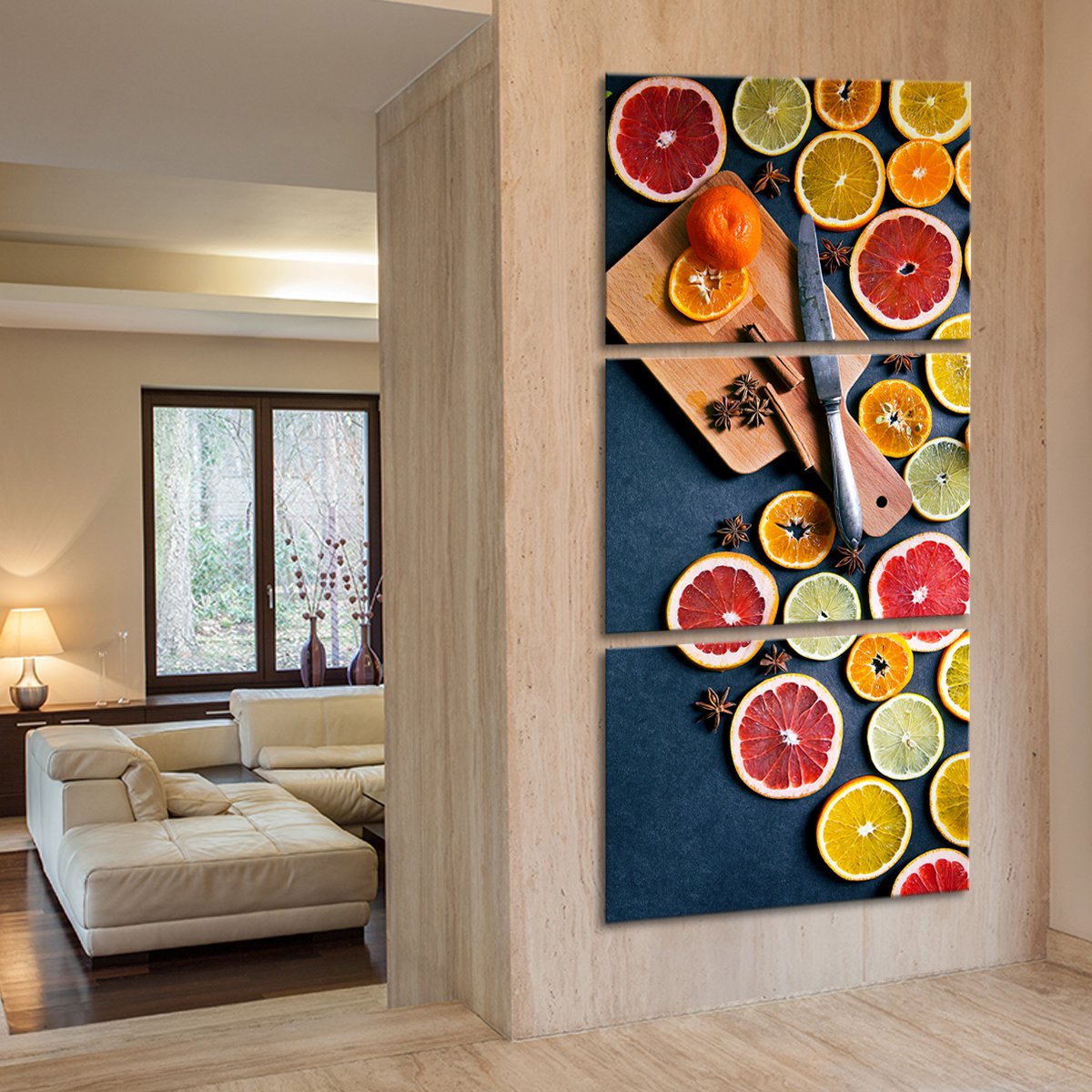 Citrus Fruits Multi Panel Canvas Wall Art