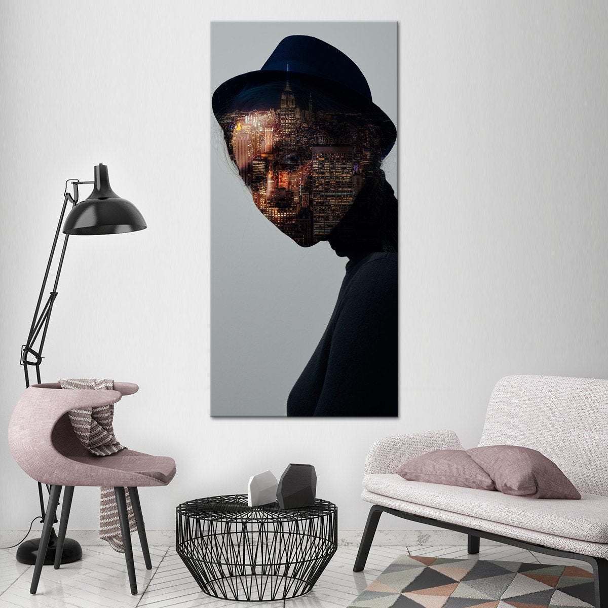 City Girl Multi Panel Canvas Wall Art