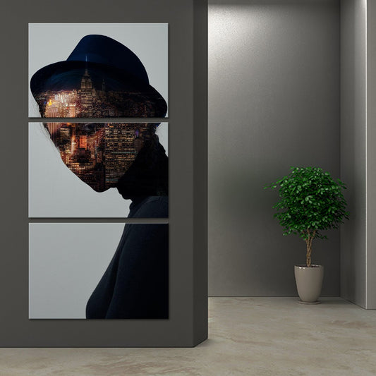 City Girl Multi Panel Canvas Wall Art
