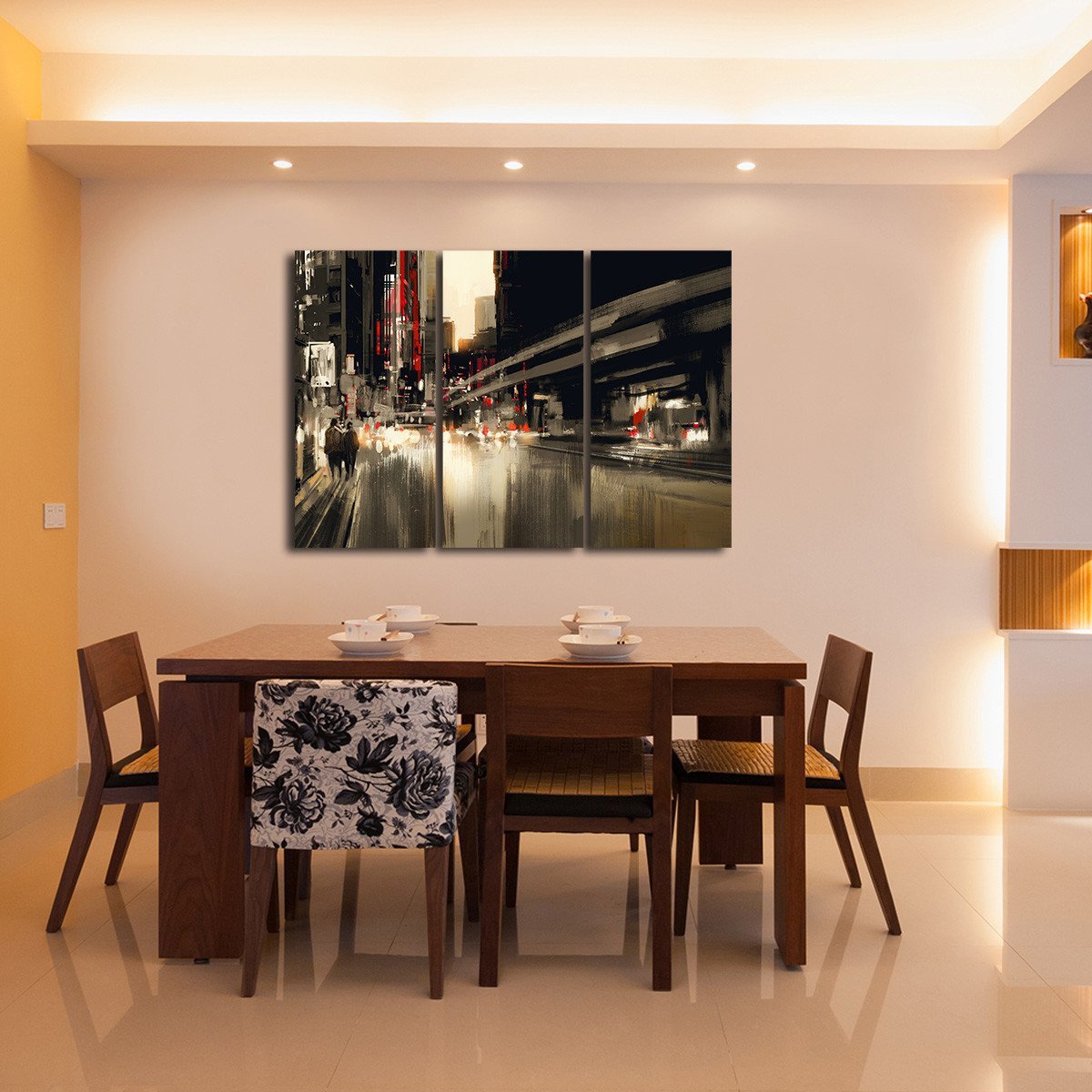 City Rush Multi Panel Canvas Wall Art