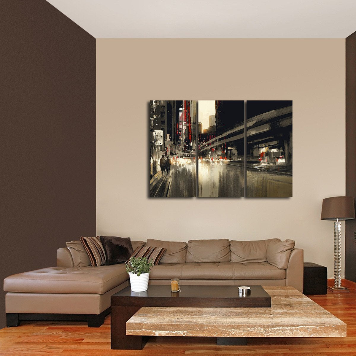 City Rush Multi Panel Canvas Wall Art