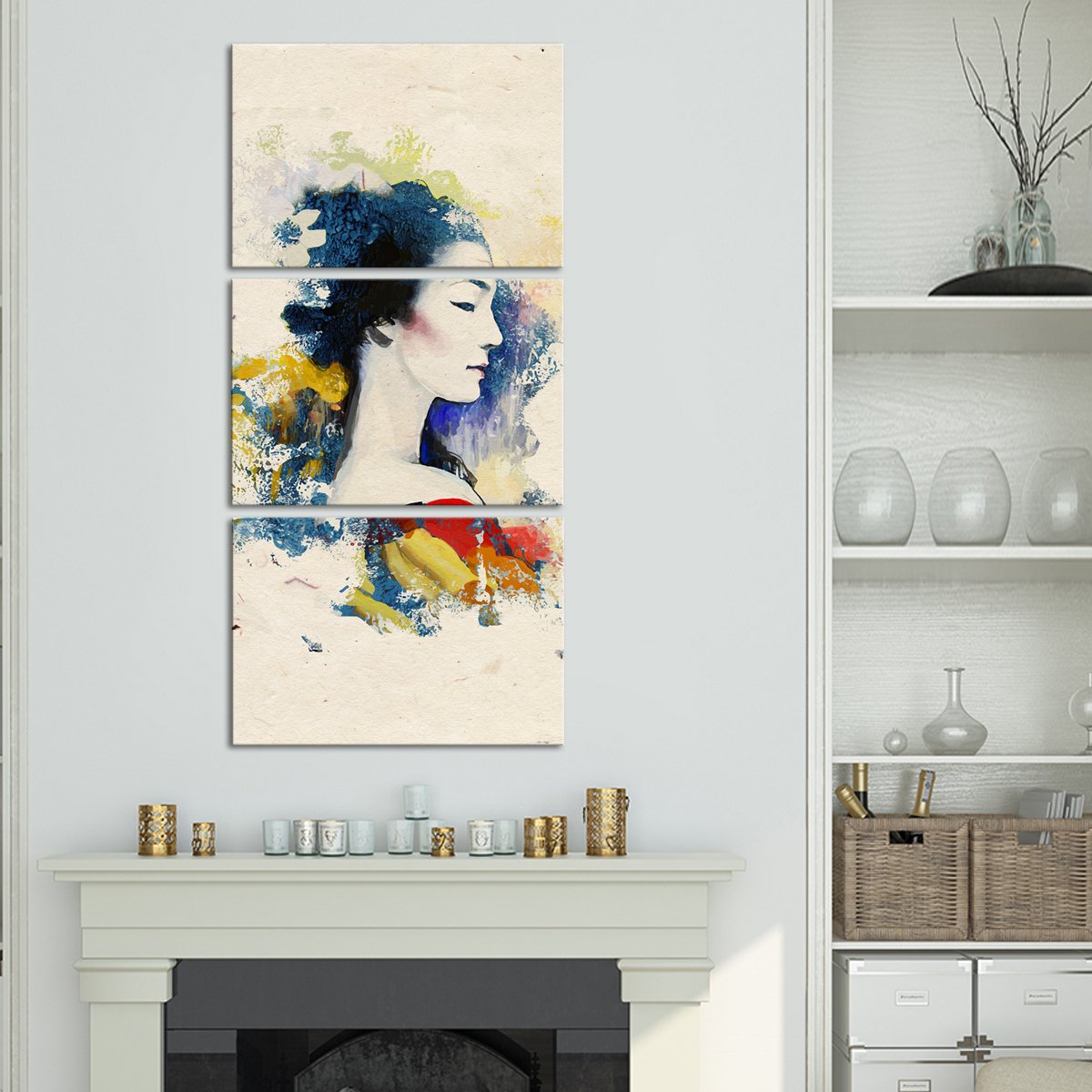 Classic Geisha Multi Panel Canvas Wall Art