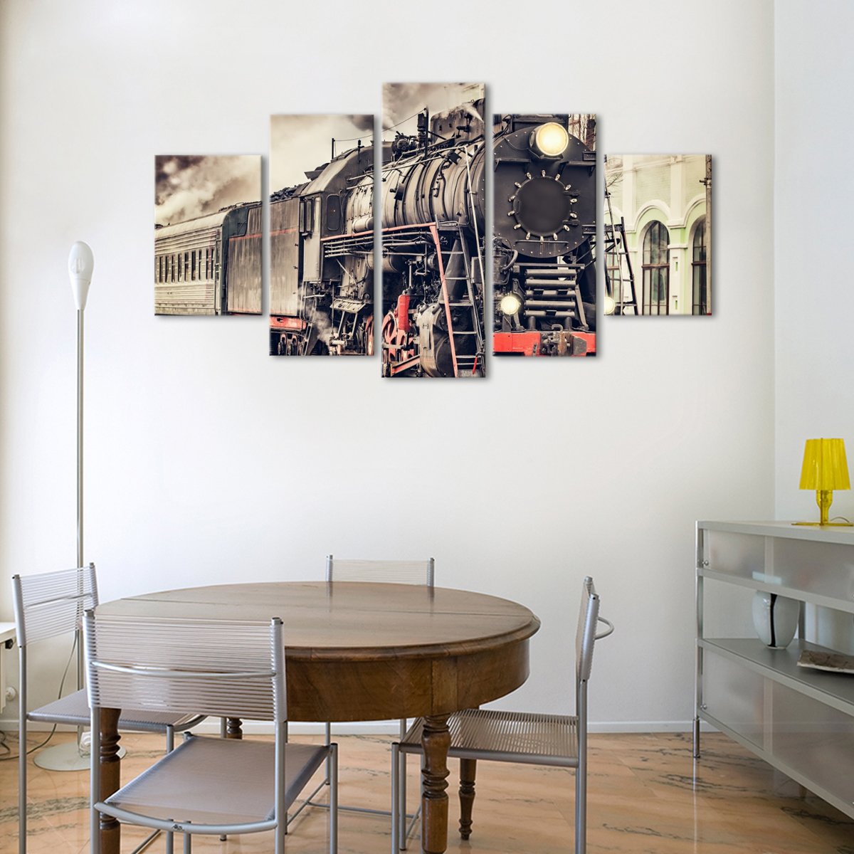 Classic Train Multi Panel Canvas Wall Art