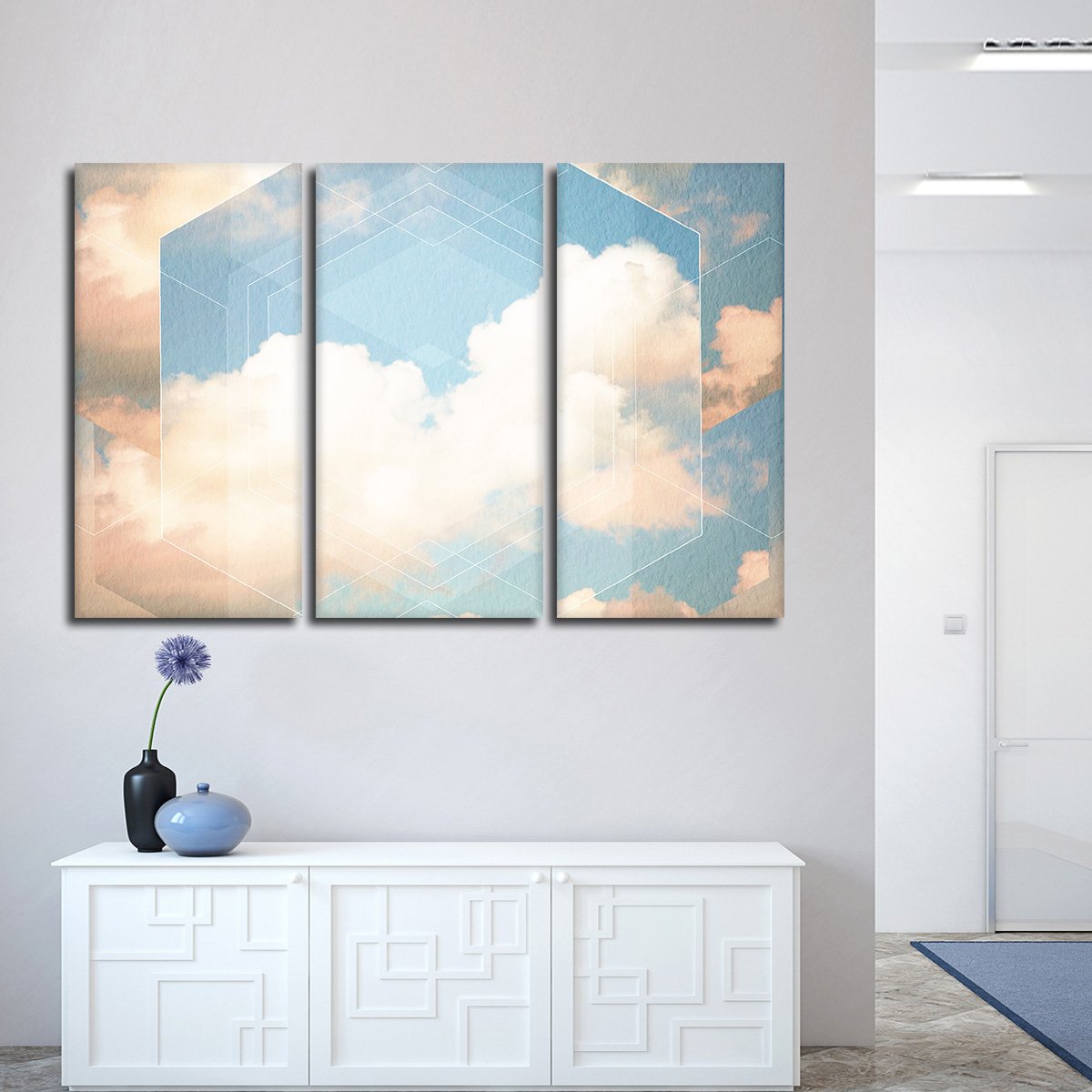 Cloud Gazing Multi Panel Canvas Wall Art