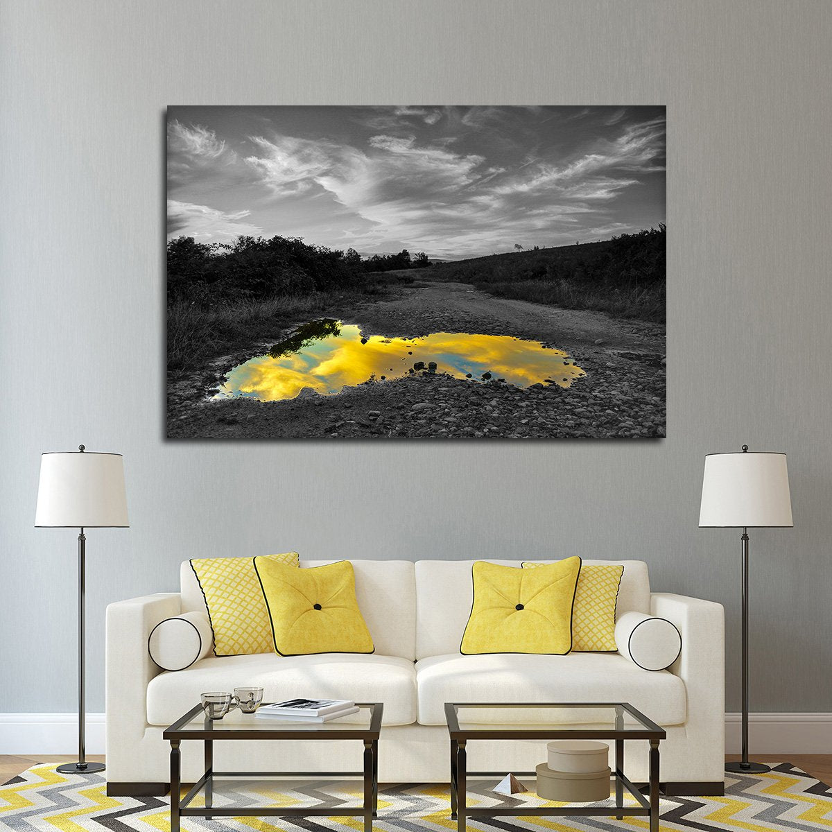 Cloud Reflection Pop Multi Panel Canvas Wall Art