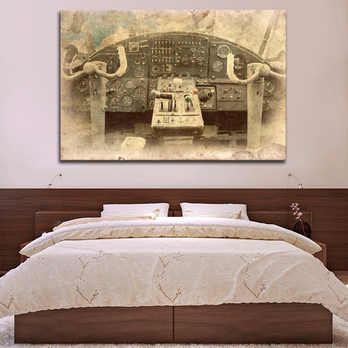 Cockpit Postcard Multi Panel Canvas Wall Art