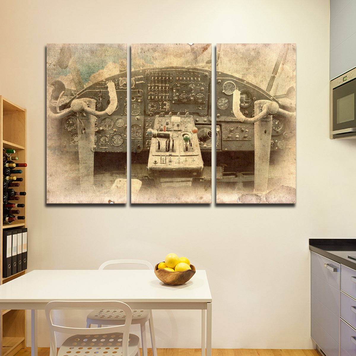 Cockpit Postcard Multi Panel Canvas Wall Art