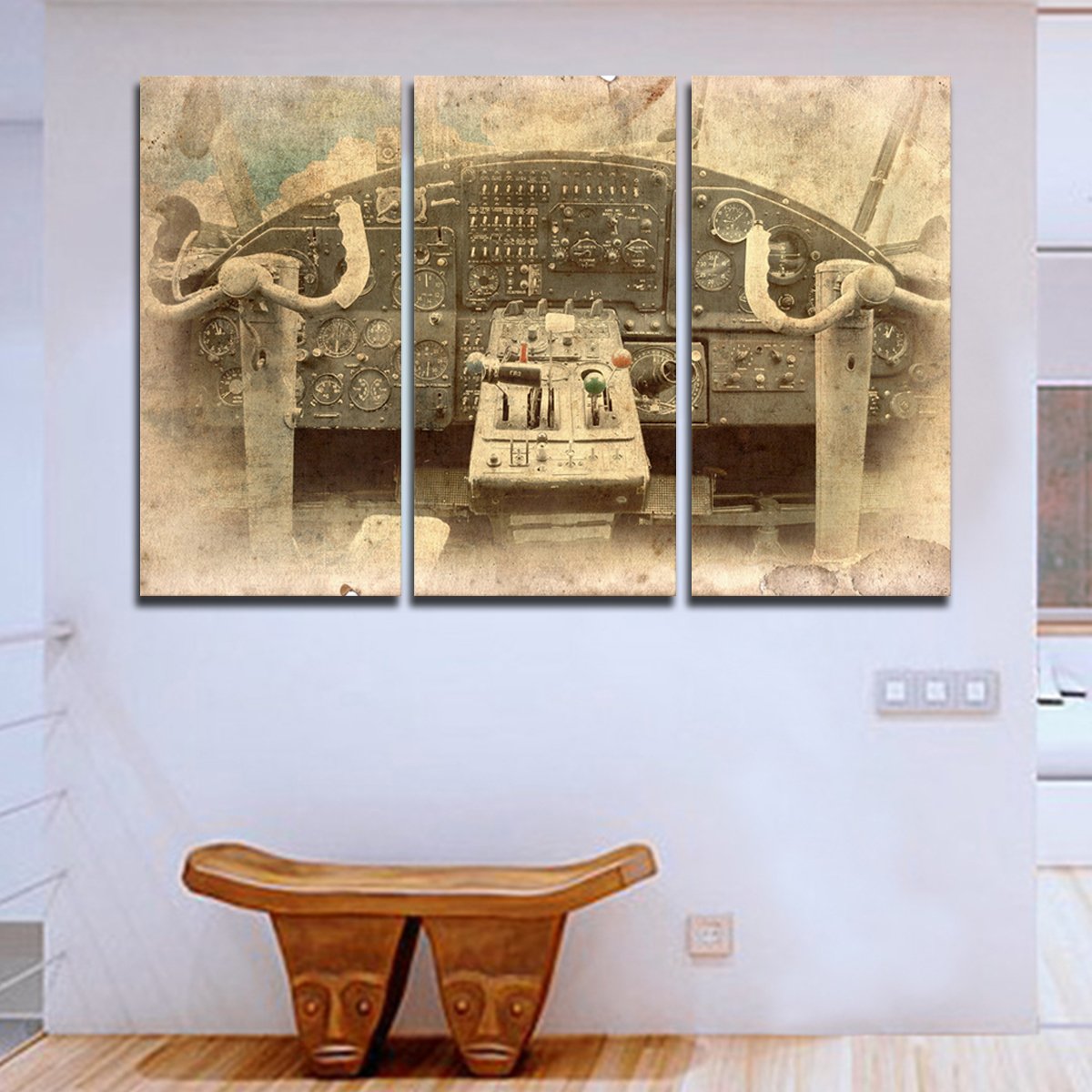 Cockpit Postcard Multi Panel Canvas Wall Art
