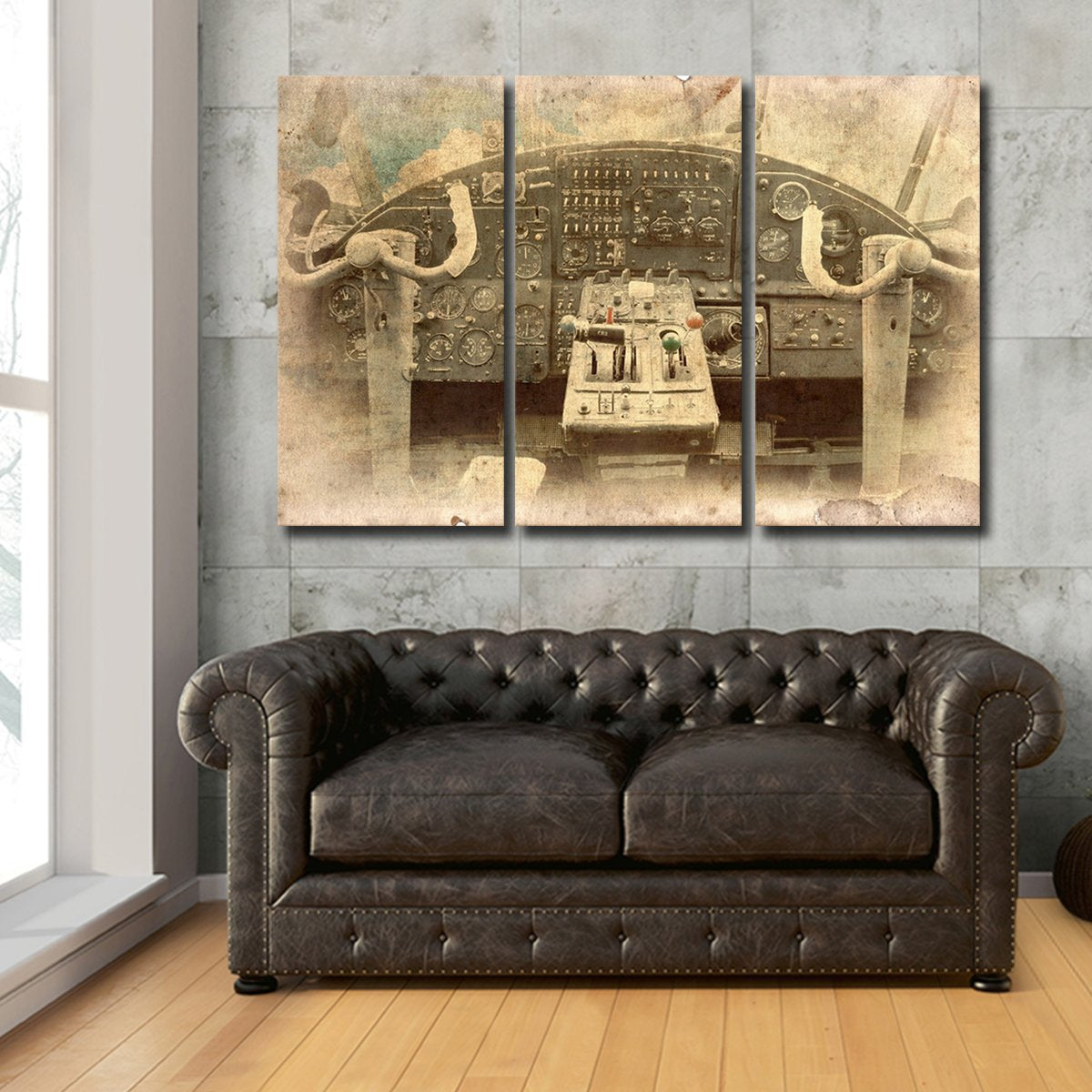 Cockpit Postcard Multi Panel Canvas Wall Art
