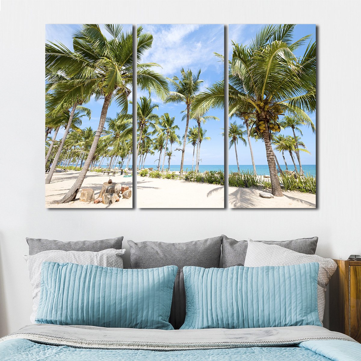 Coconut Palm Multi Panel Canvas Wall Art
