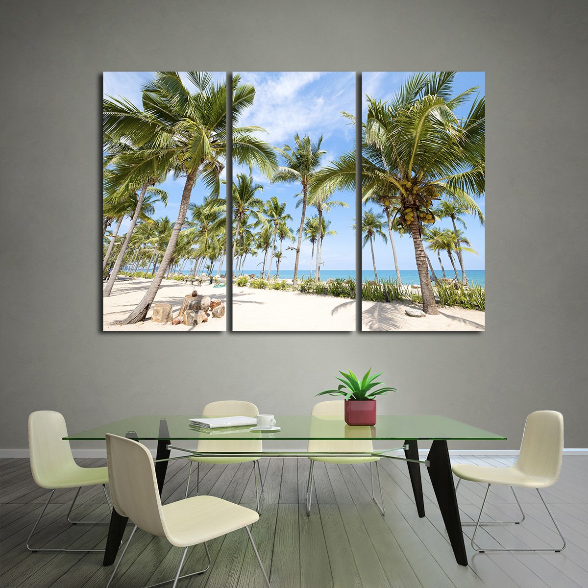 Coconut Palm Multi Panel Canvas Wall Art