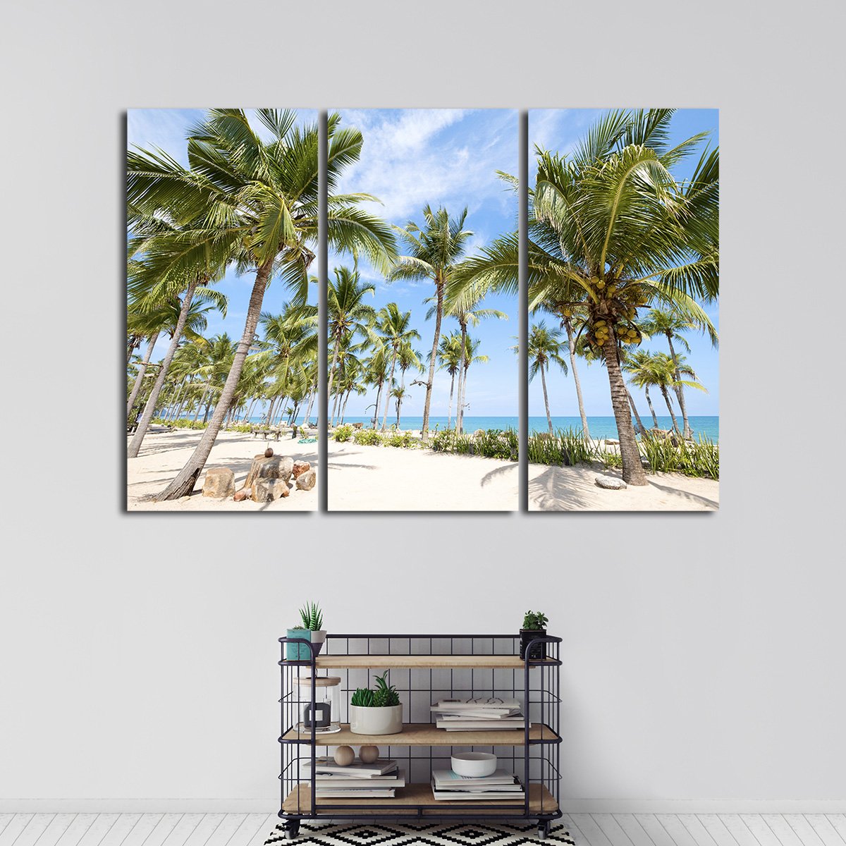 Coconut Palm Multi Panel Canvas Wall Art